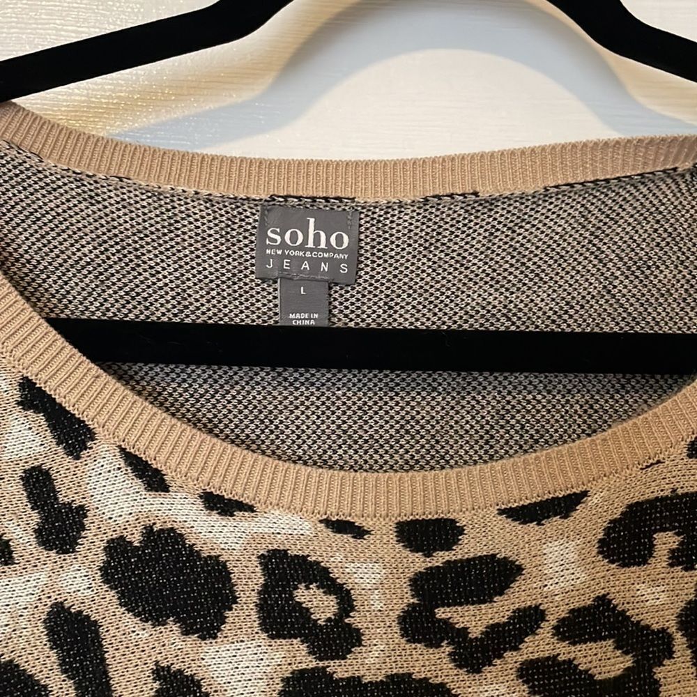 Leopard Print Dolman Sweater  - Picture 4 of 4